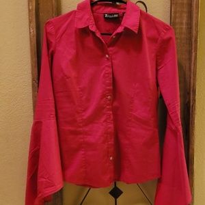 Pink button down shirt